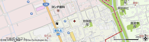 静岡県三島市安久32周辺の地図