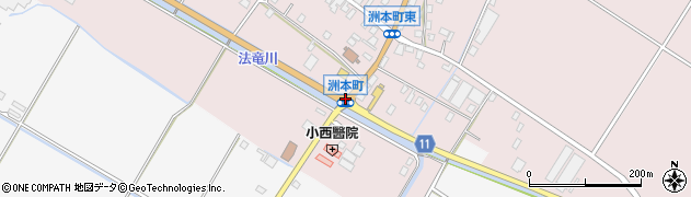 洲本町周辺の地図
