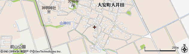 三重県いなべ市大安町大井田1053周辺の地図