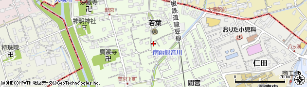 静岡県田方郡函南町間宮34周辺の地図
