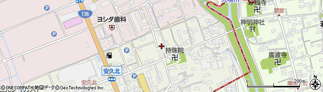 静岡県三島市安久28周辺の地図