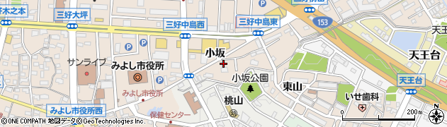 愛知県みよし市三好町（小坂）周辺の地図