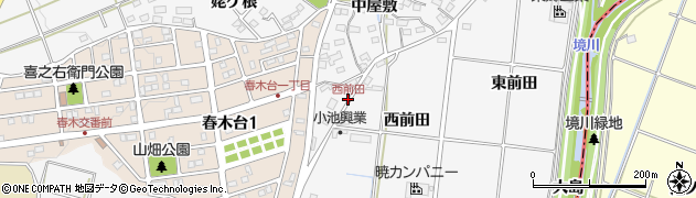 西前田周辺の地図