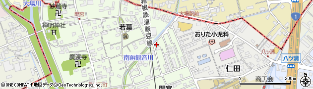 静岡県田方郡函南町間宮877周辺の地図