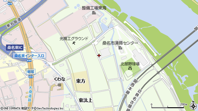 〒511-0806 三重県桑名市東汰上の地図