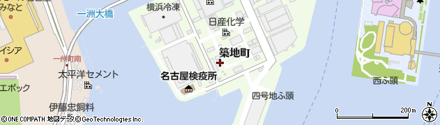 愛知県名古屋市港区築地町4周辺の地図