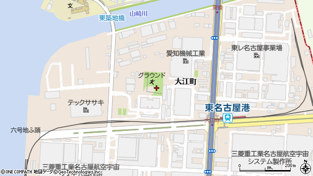 〒455-0024 愛知県名古屋市港区大江町の地図
