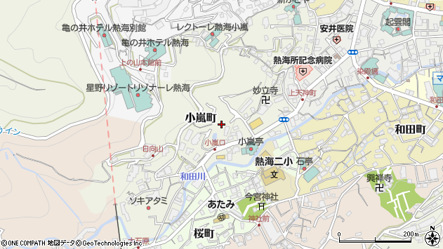 〒413-0029 静岡県熱海市小嵐町の地図