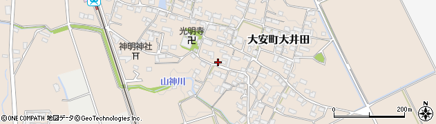 三重県いなべ市大安町大井田1089周辺の地図