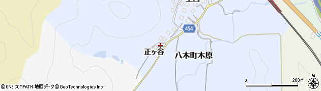 京都府南丹市八木町木原（正ヶ谷）周辺の地図