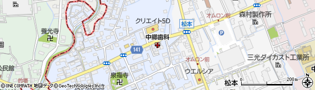 中郷歯科医院周辺の地図