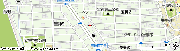 愛知県名古屋市港区宝神周辺の地図