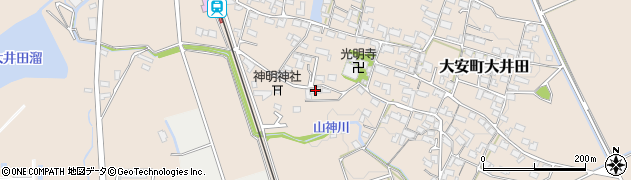 三重県いなべ市大安町大井田1141周辺の地図