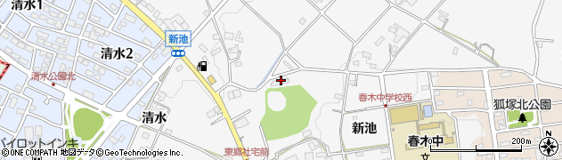 愛知県東郷町（愛知郡）春木（新池）周辺の地図