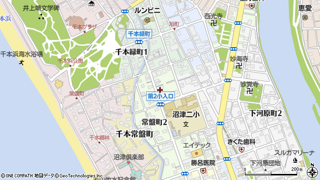 〒410-0853 静岡県沼津市常盤町の地図