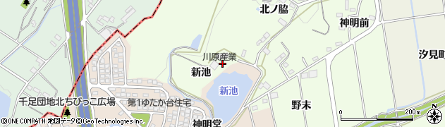 愛知県豊田市高崎町新池周辺の地図