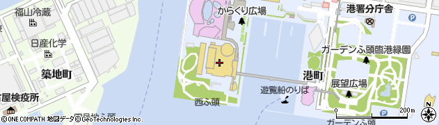 名古屋港水族館周辺の地図