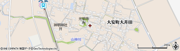 三重県いなべ市大安町大井田1095周辺の地図