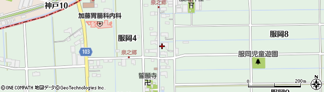 愛知県海部郡飛島村服岡周辺の地図