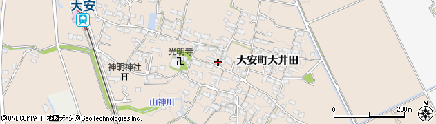 三重県いなべ市大安町大井田1103周辺の地図