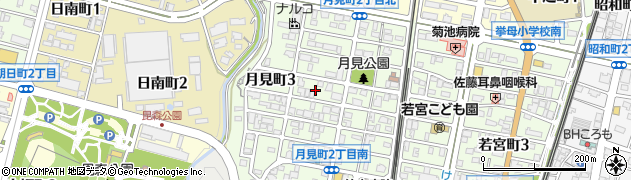 愛知県豊田市月見町周辺の地図