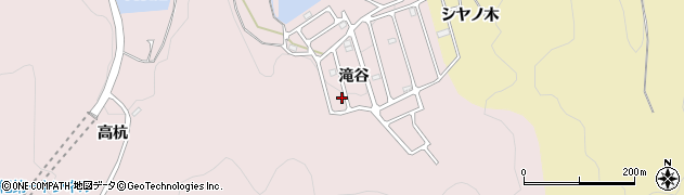 京都府南丹市園部町小山西町滝谷周辺の地図