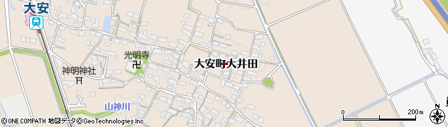 三重県いなべ市大安町大井田839周辺の地図