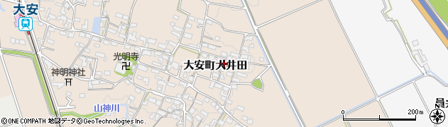 三重県いなべ市大安町大井田848周辺の地図