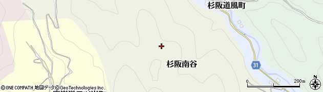 京都府京都市北区杉阪南谷周辺の地図