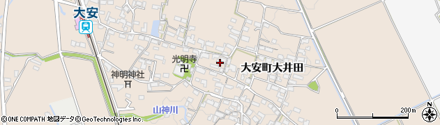 三重県いなべ市大安町大井田1119周辺の地図
