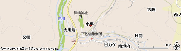 愛知県豊田市下佐切町（小平）周辺の地図