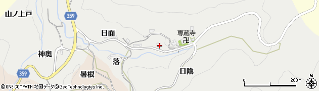 愛知県豊田市栃本町落周辺の地図