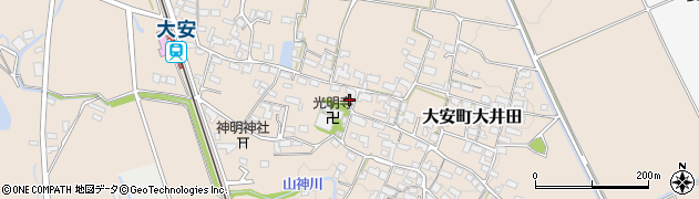 三重県いなべ市大安町大井田1127周辺の地図