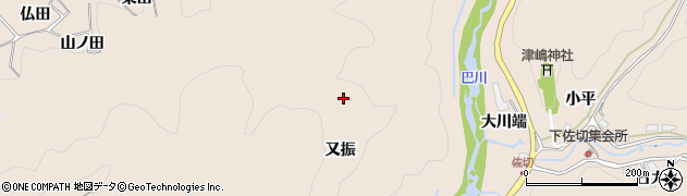 愛知県豊田市霧山町（又振）周辺の地図