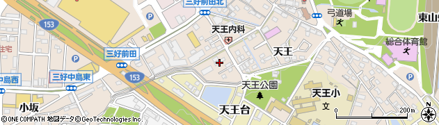 愛知県みよし市三好町天王81周辺の地図