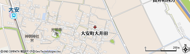 三重県いなべ市大安町大井田830周辺の地図