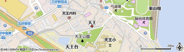 愛知県みよし市三好町天王28周辺の地図