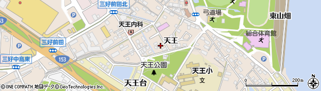 愛知県みよし市三好町天王34周辺の地図
