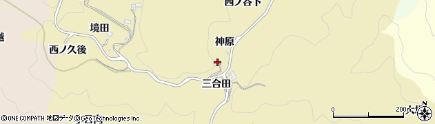 愛知県豊田市上佐切町（神原）周辺の地図