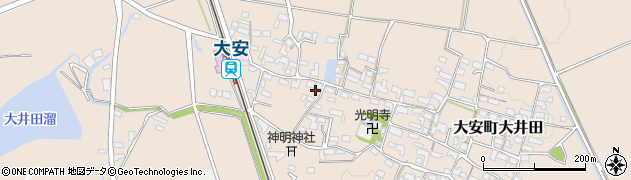 三重県いなべ市大安町大井田1274周辺の地図