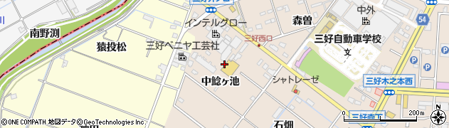 愛知県みよし市三好町（中鯰ヶ池）周辺の地図