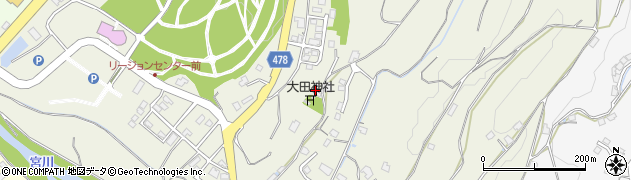 岡山県津山市大田665周辺の地図
