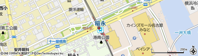 愛知県名古屋市港区周辺の地図