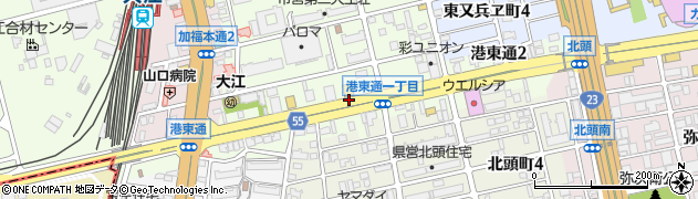 愛知県名古屋市南区港東通周辺の地図