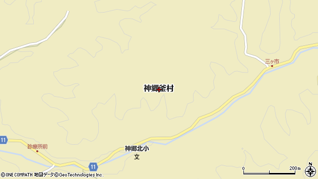 〒719-2801 岡山県新見市神郷釜村の地図