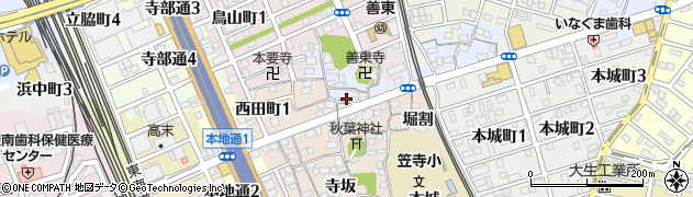 愛知県名古屋市南区笠寺町迫間周辺の地図