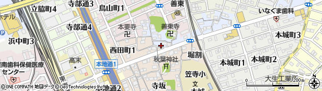 愛知県名古屋市南区笠寺町（迫間）周辺の地図