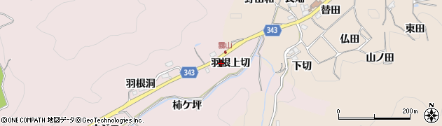 愛知県豊田市幸海町羽根上切周辺の地図