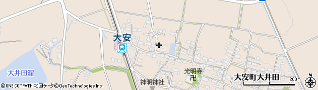 三重県いなべ市大安町大井田644周辺の地図
