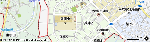 愛知県東郷町（愛知郡）兵庫周辺の地図